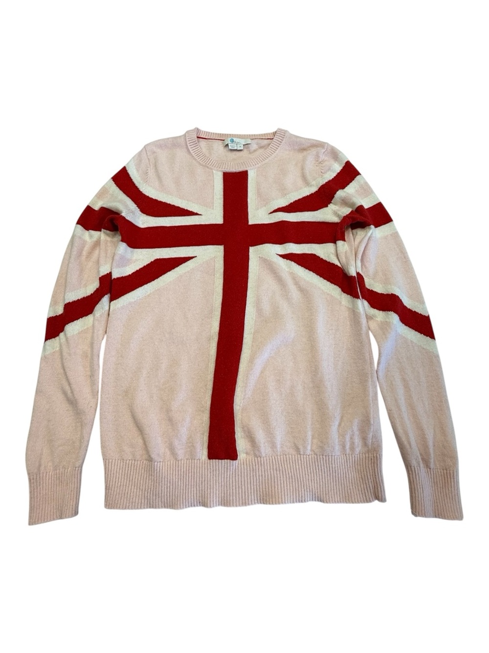 Boden Union Jack Wool Cashmere Sweater Size M